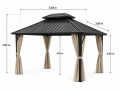 Garden Gazebo TOSCANA 3x3.65