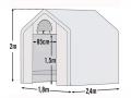 Kilekasvuhoone GrowIT 2,4x1,8 m