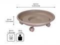 Ratastel taimealus PLASTIC TAUPE XL