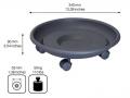 Ratastel taimealus PLASTIC ANTRACITA XL