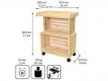 Gardening table GREENTABLE 61x80x40 cm