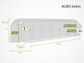 Plėvelinis šiltnamis ALBO 3x6 m