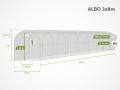 Plėvelinis šiltnamis ALBO 3x8 m