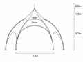 ARCO palapinė 4,5x4,5 m