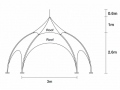 ARCO palapinė 3x3 m