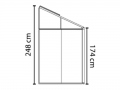 Klaaskasvuhoone LeanTo'160x385