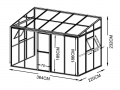Klaaskasvuhoone LeanTo'220x364