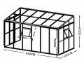 Klaaskasvuhoone LeanTo'220x434