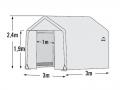 Kilekasvuhoone GrowIT 3.0x3.0 m