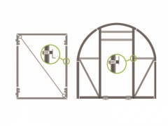 Greenhouse doors 4 m