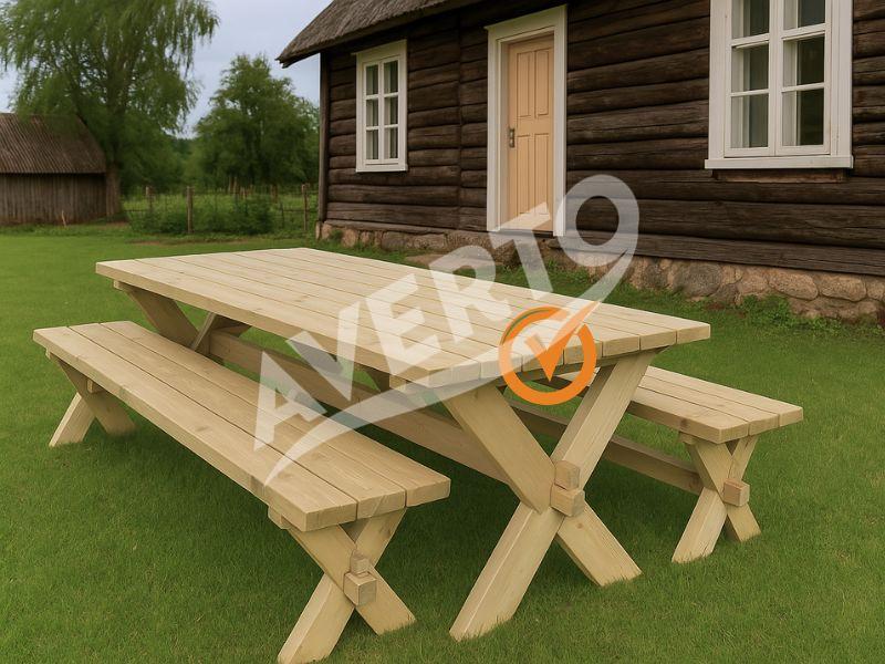 Puidust laud RETRO 177x75x70