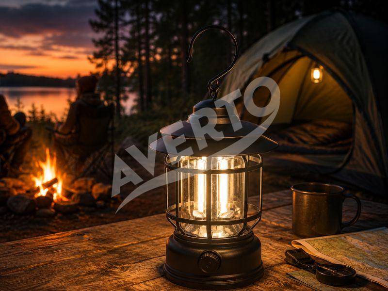 Kempingo lempa USB LED